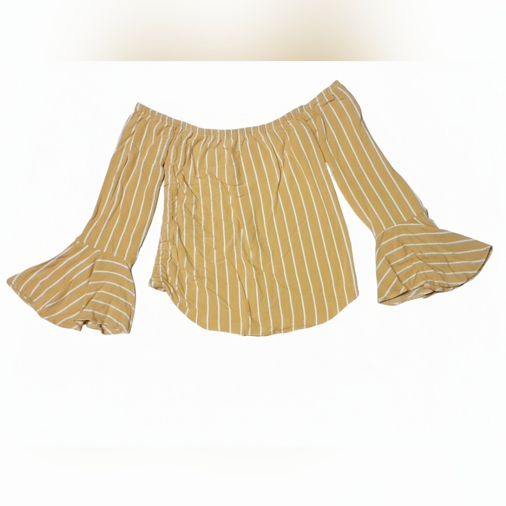 K Jordan Yellow and White Striped Top